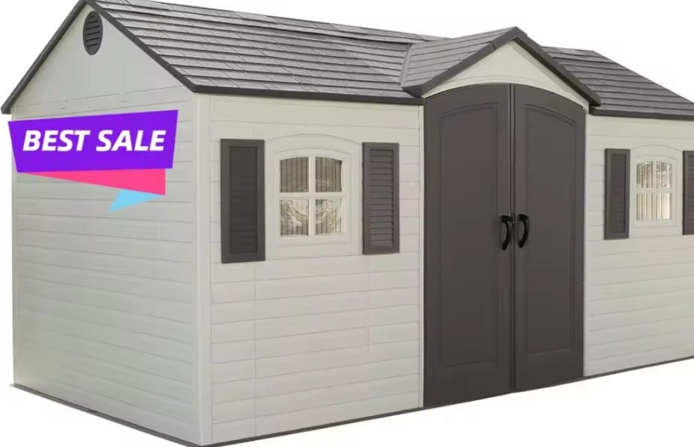 15' x 8' Premium Plastic Shed - Heavy Duty Storage Solution