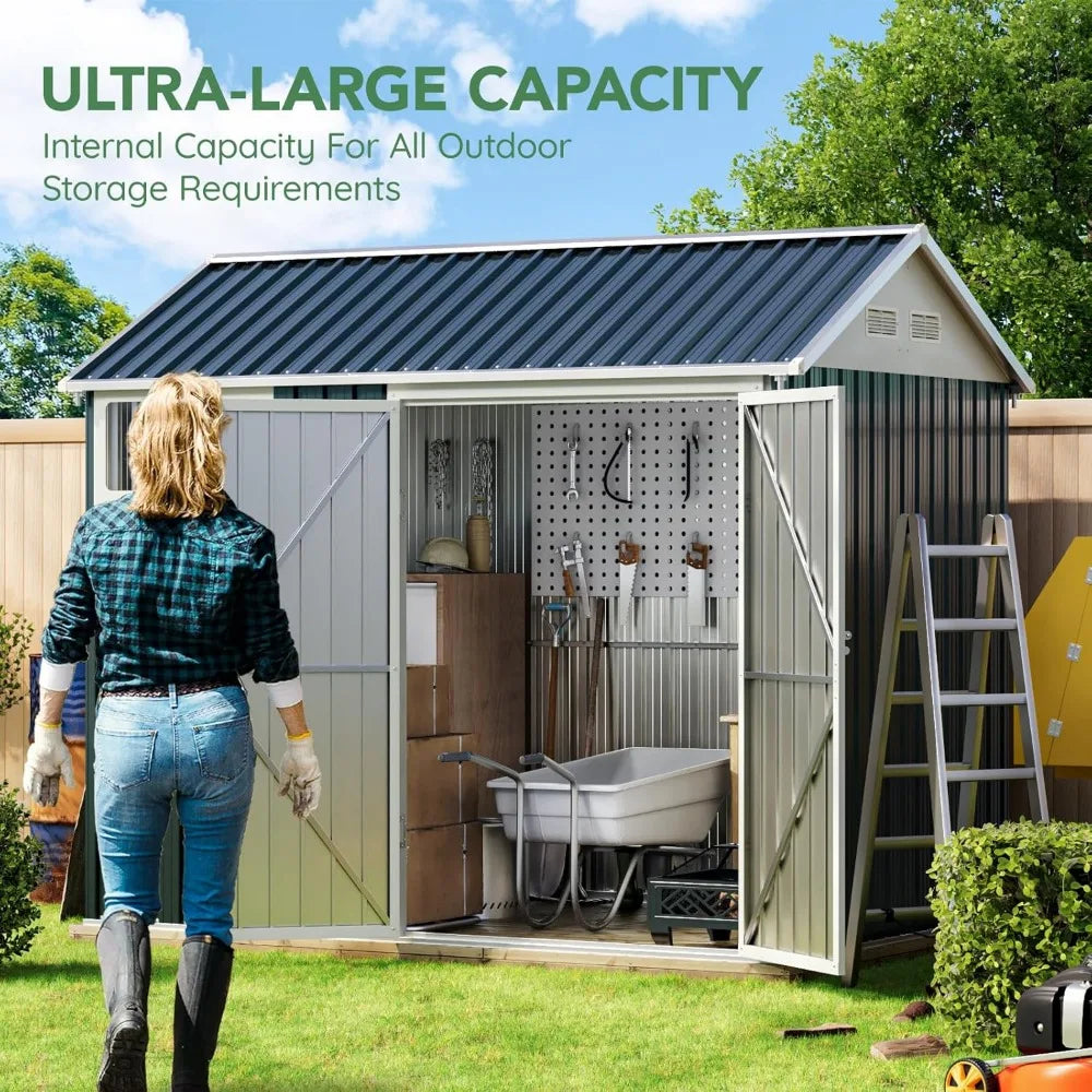 8x6 Storage Shed - Weatherproof Steel with Window