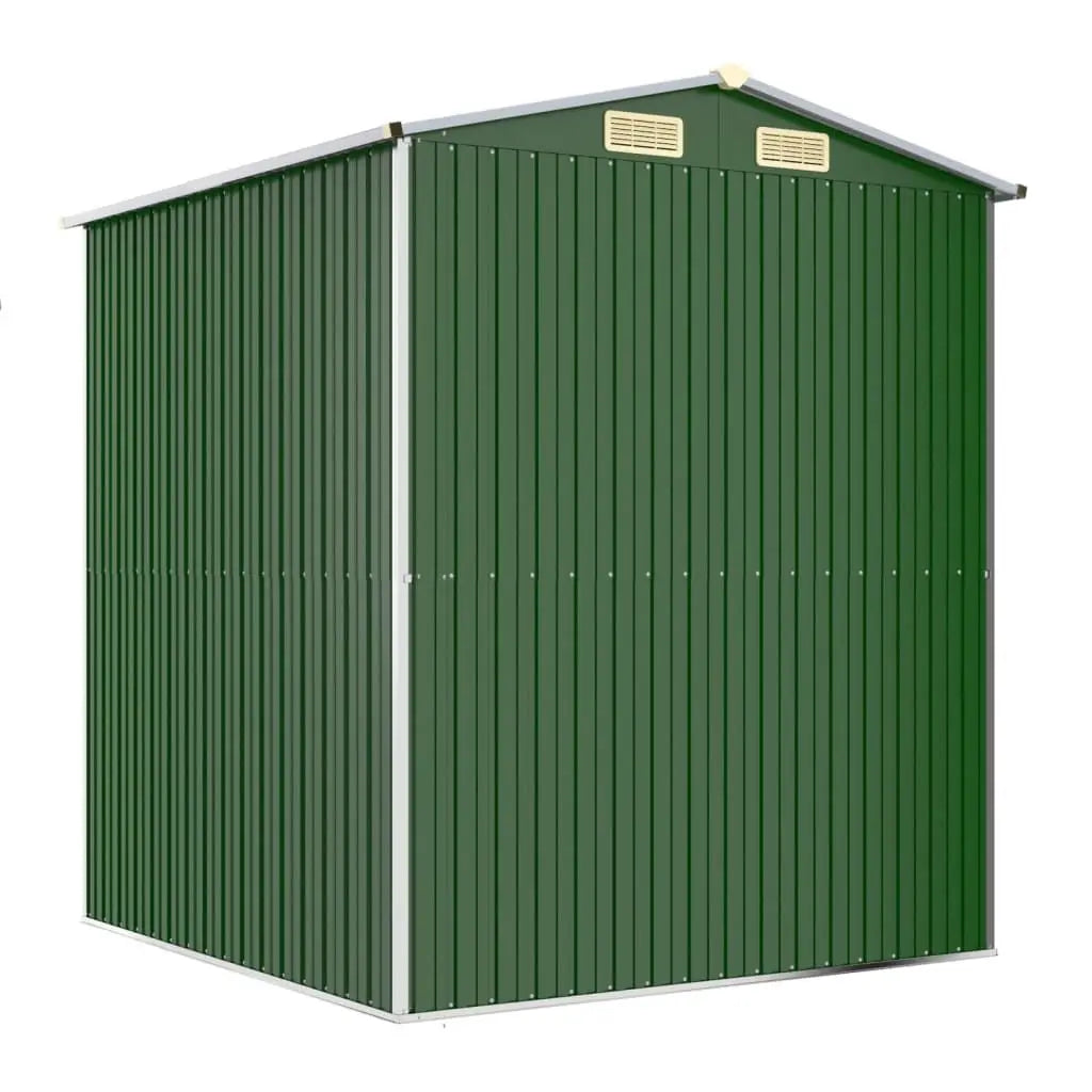 6x6 Garden Storage Shed Green - Weatherproof Galvanized Steel