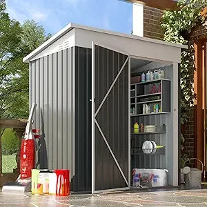 5x3 Compact Storage Shed - Small Weatherproof Outdoor Tool Storage