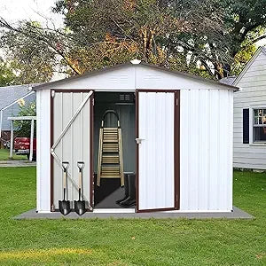 6x8 Premium Aluminum Storage Shed - Weatherproof Heavy Duty