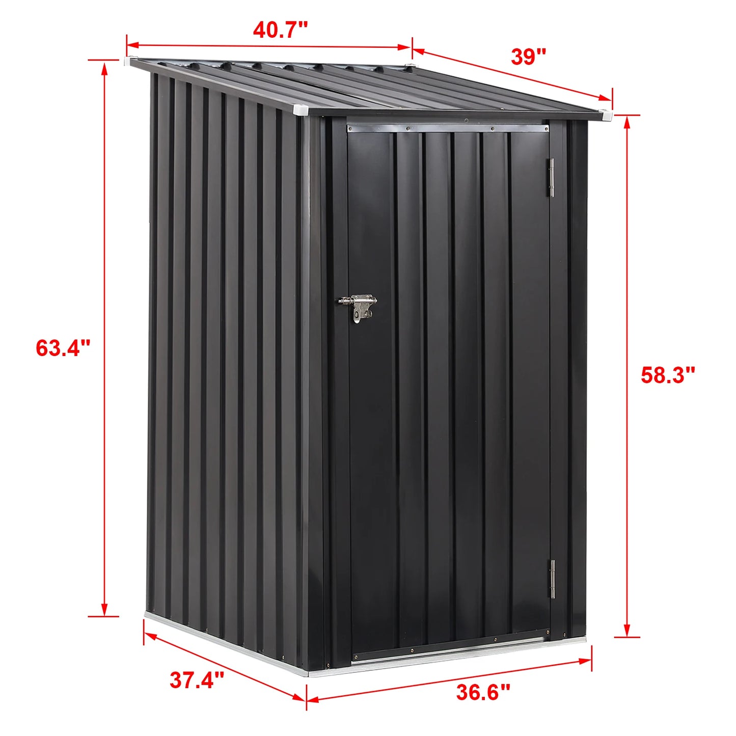 3.5ft Small Storage Shed - Mini Weatherproof Outdoor Storage