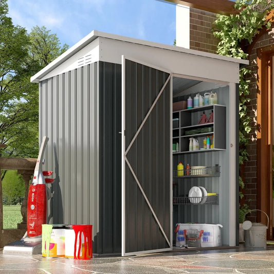 5x3 Compact Storage Shed - Small Weatherproof Outdoor Tool Storage