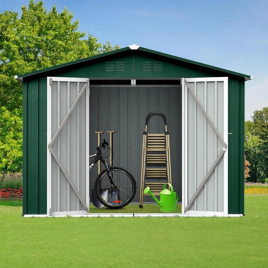 6x8 Premium Aluminum Storage Shed - Weatherproof Heavy Duty