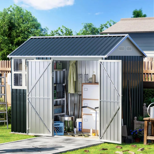 8x6 Storage Shed - Weatherproof Steel with Window