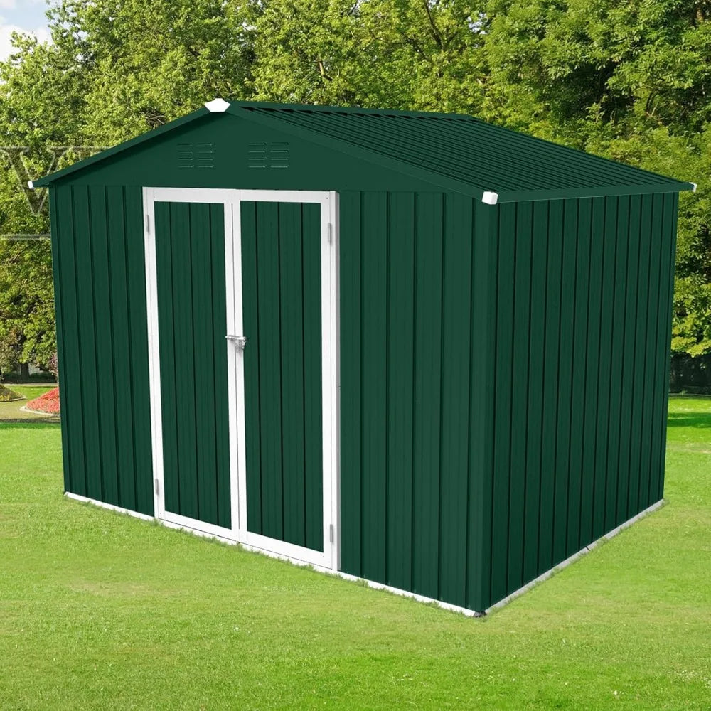 6x8 Premium Aluminum Storage Shed - Weatherproof Heavy Duty