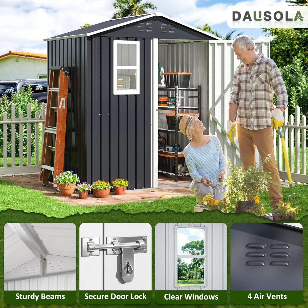 6x4 Compact Storage Shed - Small Weatherproof Outdoor Storage