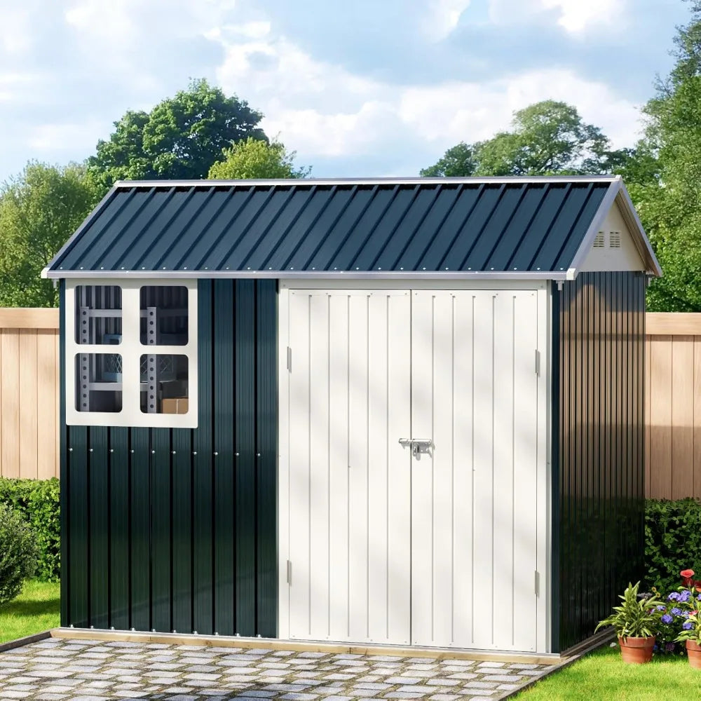 8x6 Storage Shed - Weatherproof Steel with Window