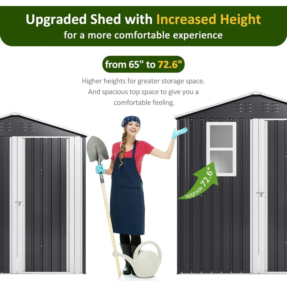 6x4 Compact Storage Shed - Small Weatherproof Outdoor Storage