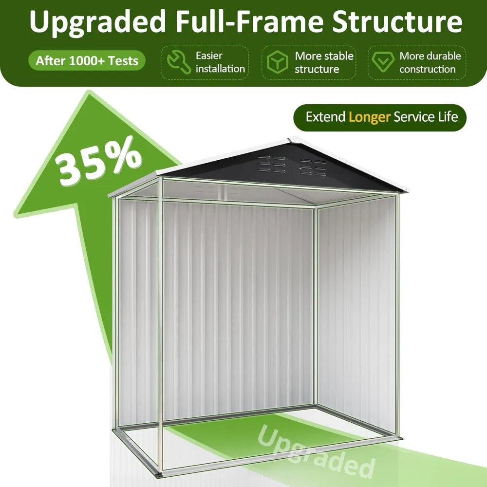 6x4 Compact Storage Shed - Small Weatherproof Outdoor Storage