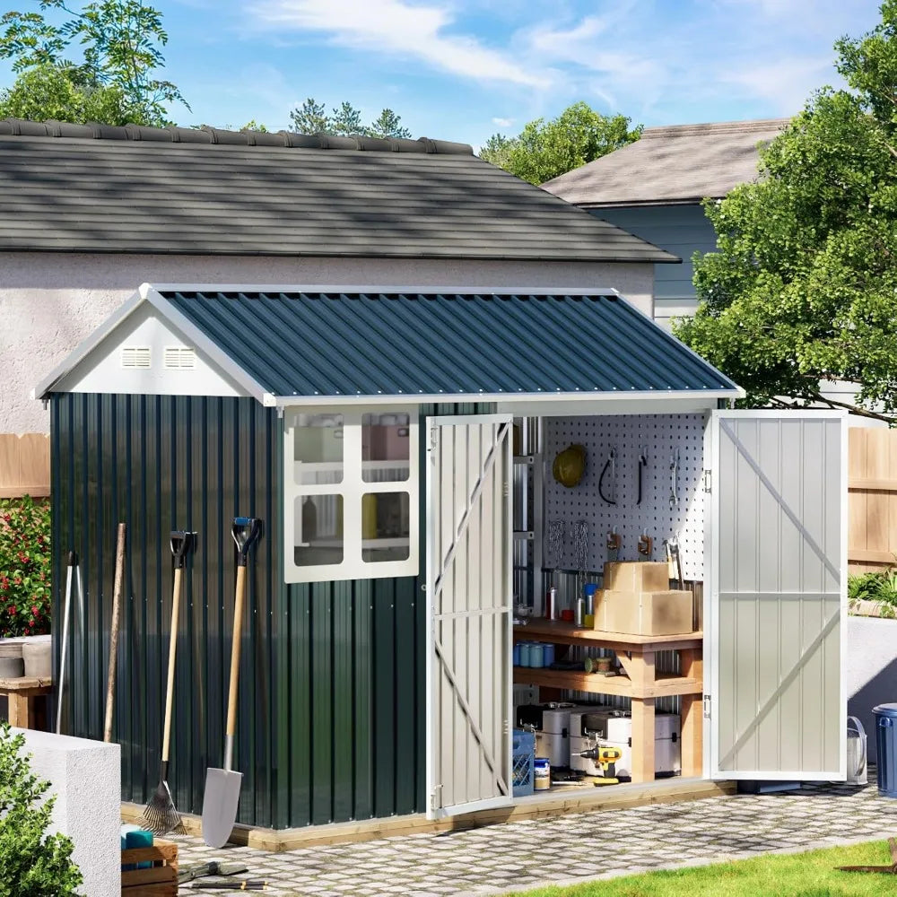 8x6 Storage Shed - Weatherproof Steel with Window