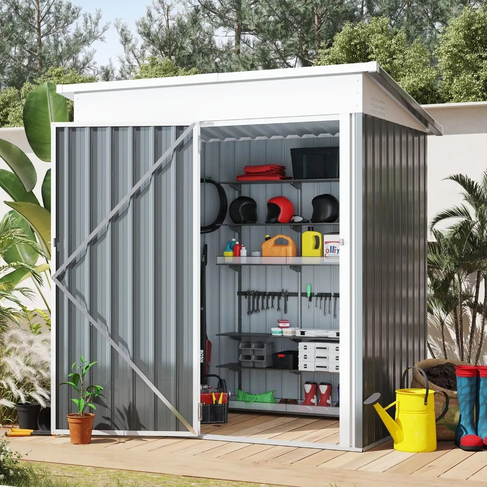 5x3 Compact Storage Shed - Small Weatherproof Outdoor Tool Storage