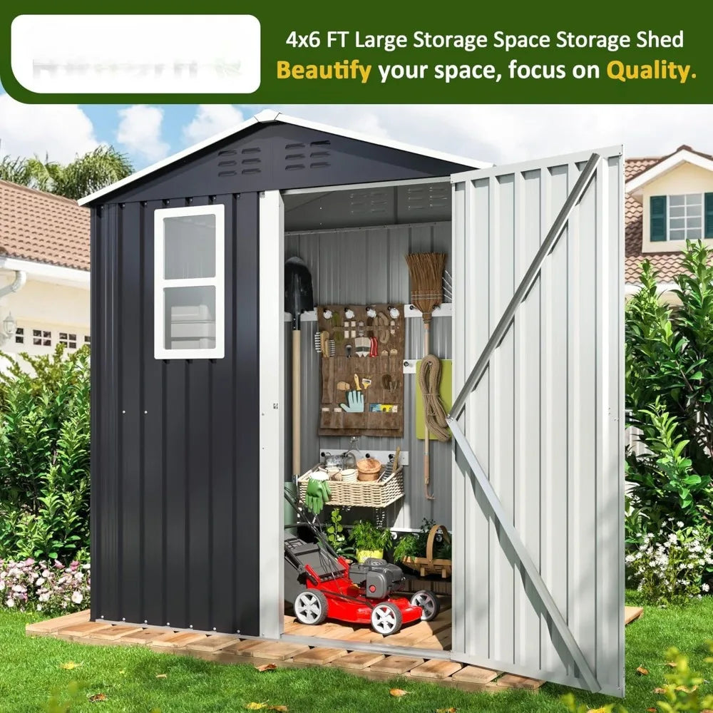 6x4 Compact Storage Shed - Small Weatherproof Outdoor Storage