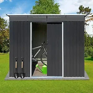 6x8 Premium Aluminum Storage Shed - Weatherproof Heavy Duty